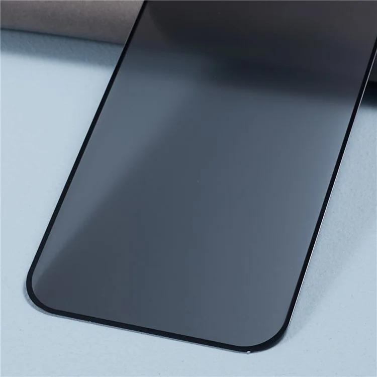 For iPhone 15 Pro Full Cover Matte Screen Protector 180-degree Anti-spy Tempered Glass Film with Anti-dust Net