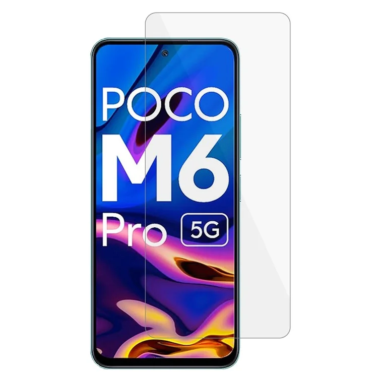 Für Xiaomi Redmi 12 5G (Global) / Poco M6 Pro 5G Bildschirmschutz 0,3 mm Bogenrand Gehärtetes Glas HD Klarer Film