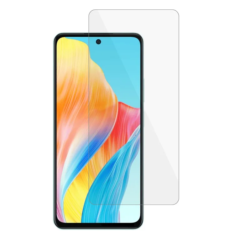Para Oppo A58 4G Anti-explosion Phone Screen Protector Ultra-thin 0.3mm Arc Edge Clear Tempered Glass Film