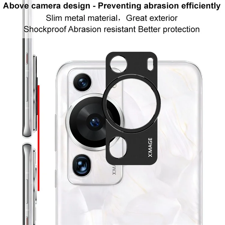IMAK For Huawei P60 Pro Phone Camera Lens Protector Rear Lens Metal Bezel Back Cover