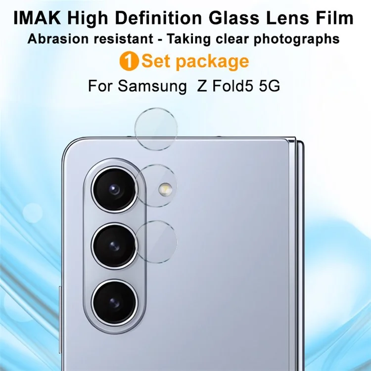 IMAK 1 Set Camera Lens Protector for Samsung Galaxy Z Fold5 5G Tempered Glass HD Clear Rear Lens Film