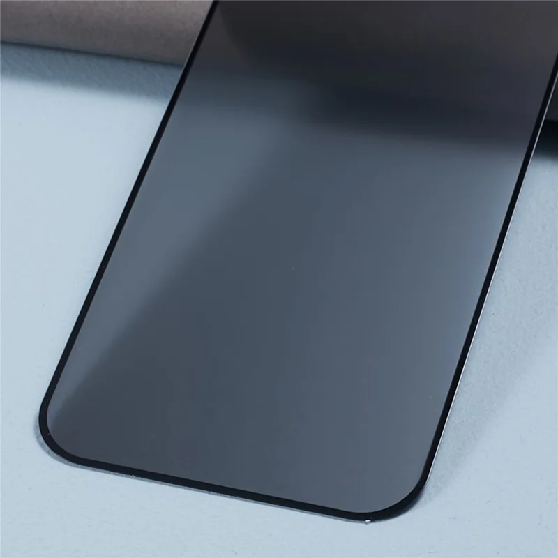 2Pcs for iPhone 15 Pro Full Cover Screen Protector 180-degree Anti-spy Matte Tempered Glass Film with Anti-dust Net