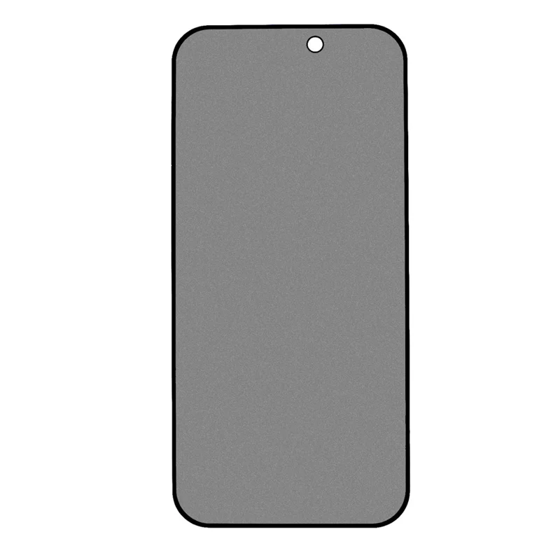 2Pcs for iPhone 15 Matte Full Screen Protector 180-degree Anti-spy Tempered Glass Screen Film with Anti-dust Net