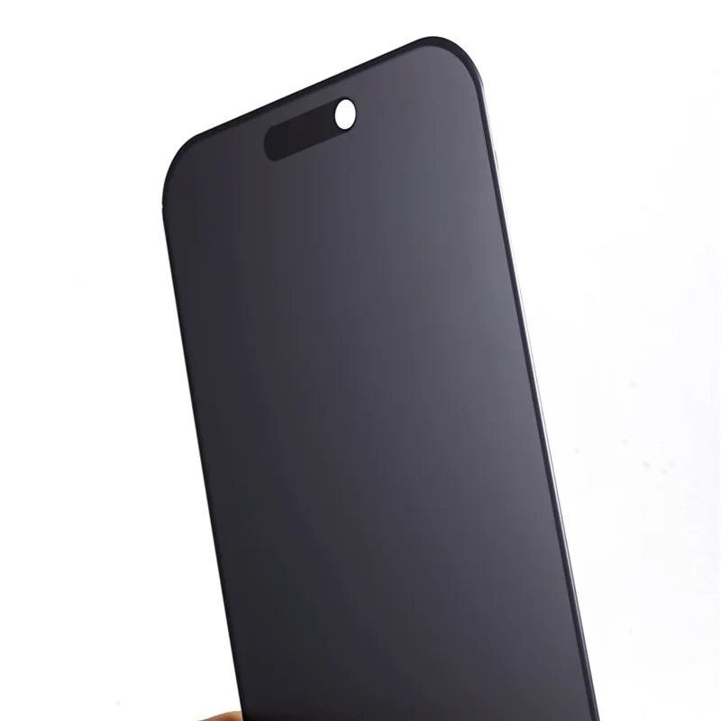 2Pcs for iPhone 15 Matte Full Screen Protector 180-degree Anti-spy Tempered Glass Screen Film with Anti-dust Net
