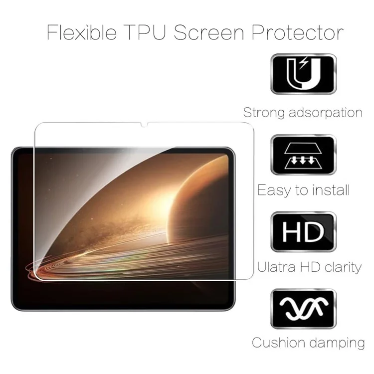 For Oppo Pad 2 Tempered Glass 2.5D Straight Edge Full Cover Tablet Screen Protector