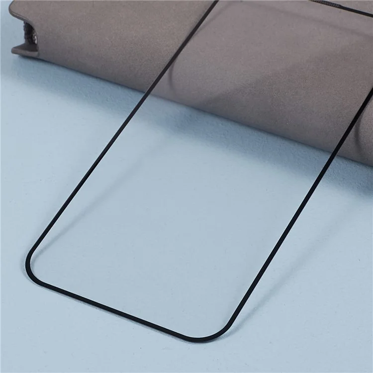 Para iPhone 15 Pro Max Silk Print Tempered Glass Film Full Glue 9D Anti-explosion Full Screen Protector