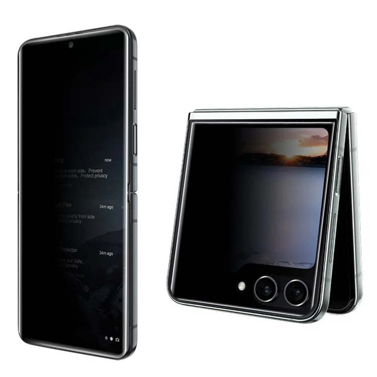 Película de hidrogel antiesía IMAK III para Samsung Galaxy Z Flip5 5G Protector de pantalla frontal + posterior Pequeña pantalla Protector de película TPU