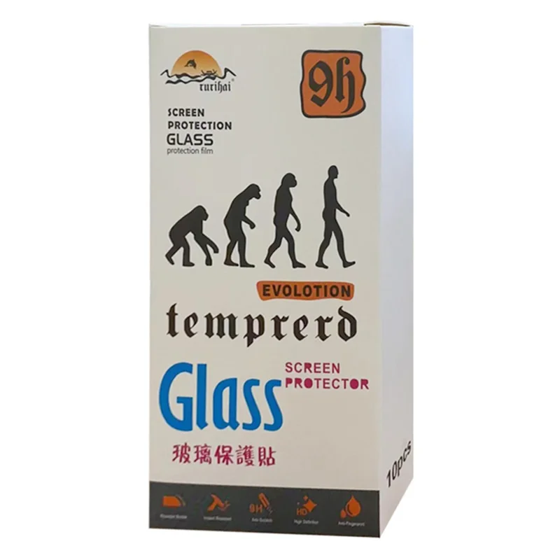 RURIHAI 10Pcs HD Clear Screen Protector für iPhone 15 Pro Max, 0,18 mm 2,5D Arc Edge Hochaluminium-Silizium-Glasfilm