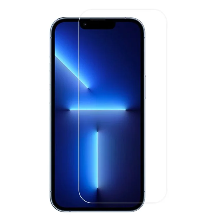 RURIHAI 10Pcs 0.18mm Protecteur d'écran de téléphone pour iPhone 15, Bord incurvé 2,5D Colle complète Pellicule en verre haute teneur en aluminium-silicium