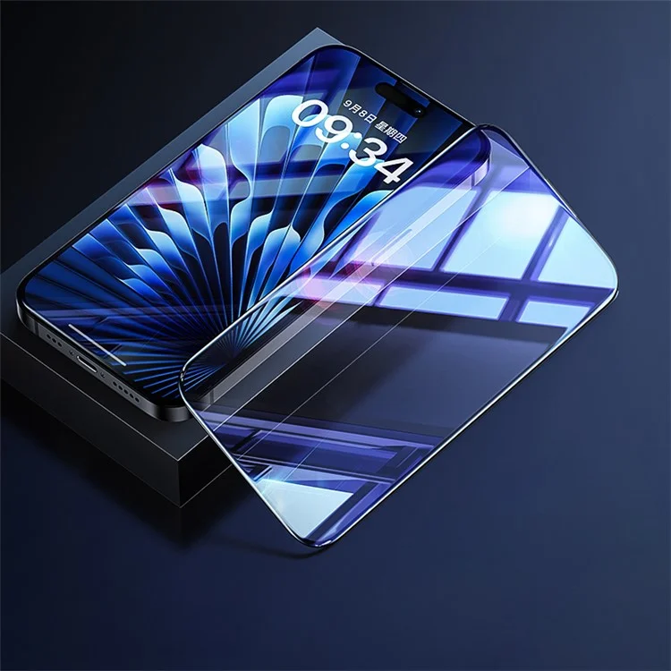 Protector de pantalla de cristal claro BENKS para iPhone 15 Pro Max, resistente a los arañazos, alta dureza, película de vidrio Gorilla Corning