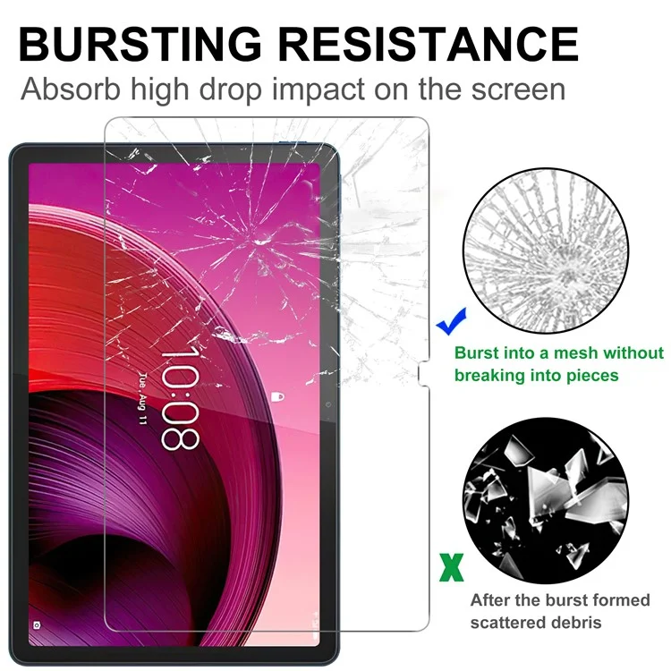 For Lenovo Tab M10 5G 2.5D Straight Edge Tempered Glass Film Anti-scratch Tablet Screen Protector