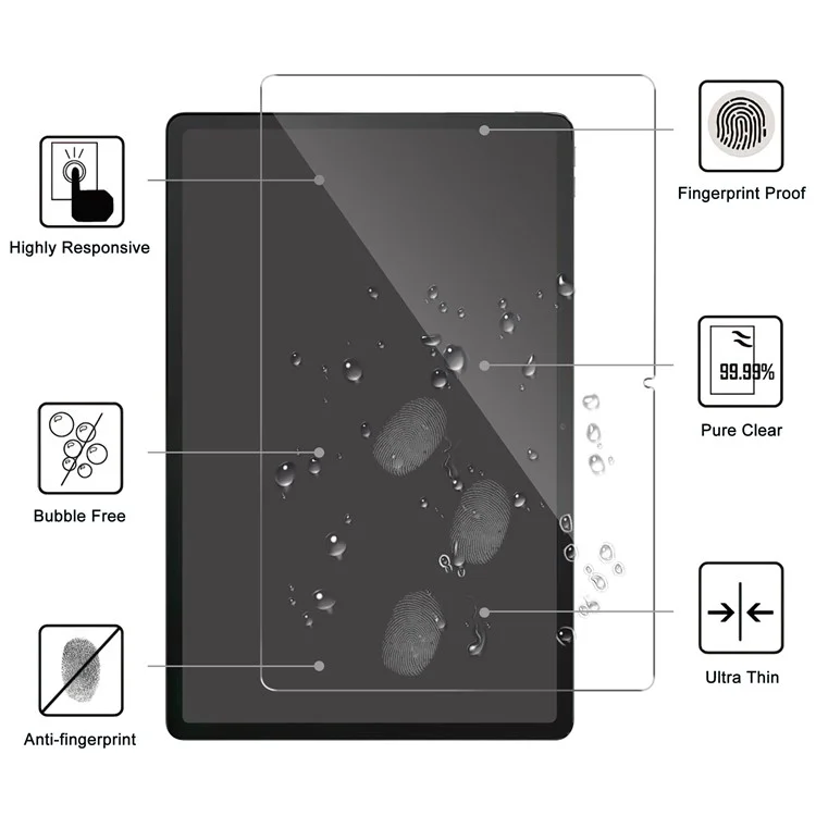 Para Lenovo Tab P12 2.5D Protetor de Tela do Tablet de Borda Reta Filme de Vidro Temperado Ultra Clear