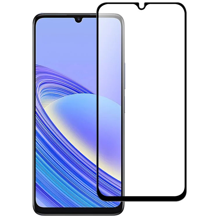 Für TCL 40 SE Handy Bildschirmschutz Schwarzer Rand Kompletter Kleber Klarer AGC-Glas Bildschirmüberzug