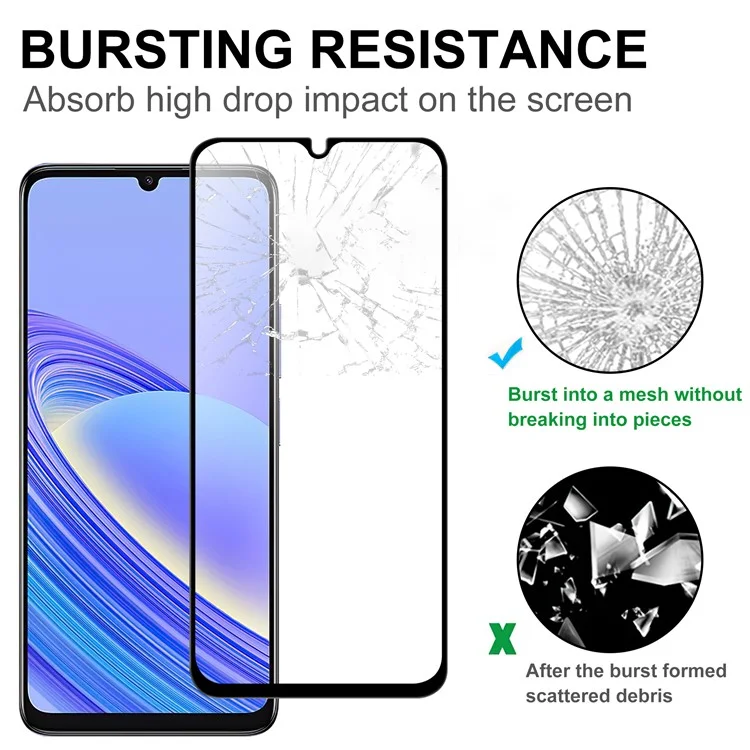 Für TCL 40 SE Handy Bildschirmschutz Schwarzer Rand Kompletter Kleber Klarer AGC-Glas Bildschirmüberzug