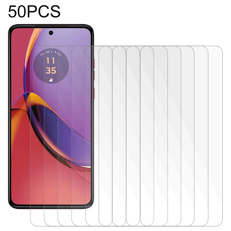 Bulk Buy 50Pcs Phone Tempered Glass Film for Motorola Moto G84 5G , High Transparency Screen Protector