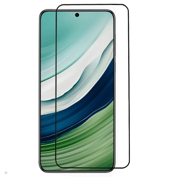 Para Huawei Mate 60 Silk Printing Phone Full Screen Protector Full Glue Black Edge Tempered Glass Film