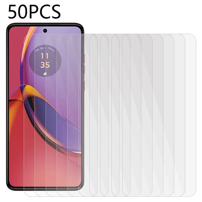 50Pcs for Motorola Moto G84 5G Tempered Glass Screen Protector 0.3mm 2.5D HD Clear Phone Screen Film