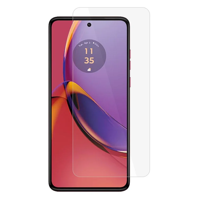 AMORUS Für Motorola Moto G84 5G 2.5D Arc Edge Anti-Kratzer-Bildschirmschutz, hochwertige Aluminium-Silizium-Glasfolie in HD-Qualität
