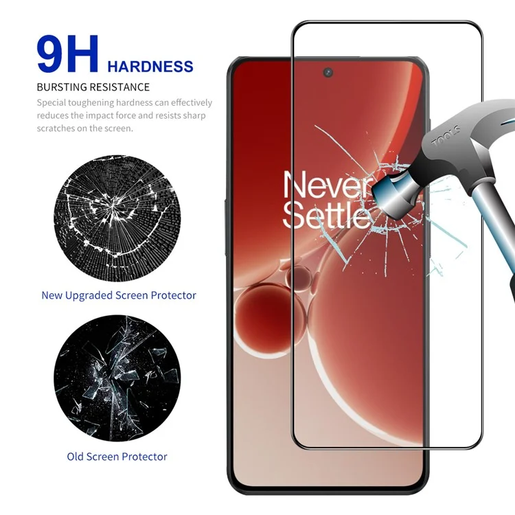Protecteur d'écran ENKAY HAT PRINCE pour OnePlus Nord 3 5G / Nord N300 5G / Ace 2V, en verre aluminium-silicium haute qualité avec impression en soie 2,5D