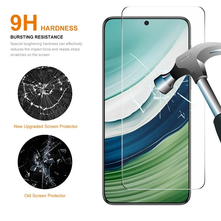 ENKAY HAT PRINCE para Huawei Mate 60 Película anti-impressão digital 2.5D 0.26mm Filme de vidro de alta alumínio-silício 9H