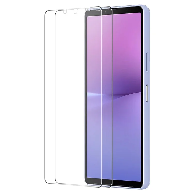 ENKAY HAT PRINCE 2 Stück 2,5D Arc Edge Bildschirmschutz für Sony Xperia 10 V, hochwertiger Aluminium-Silizium-Glasfilm