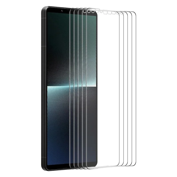 ENKAY HAT PRINCE 5Pcs 0.26mm 9H 2.5D Protetor de Tela para Sony Xperia 1 V Vidro de Alta Alumínio-silício HD Film