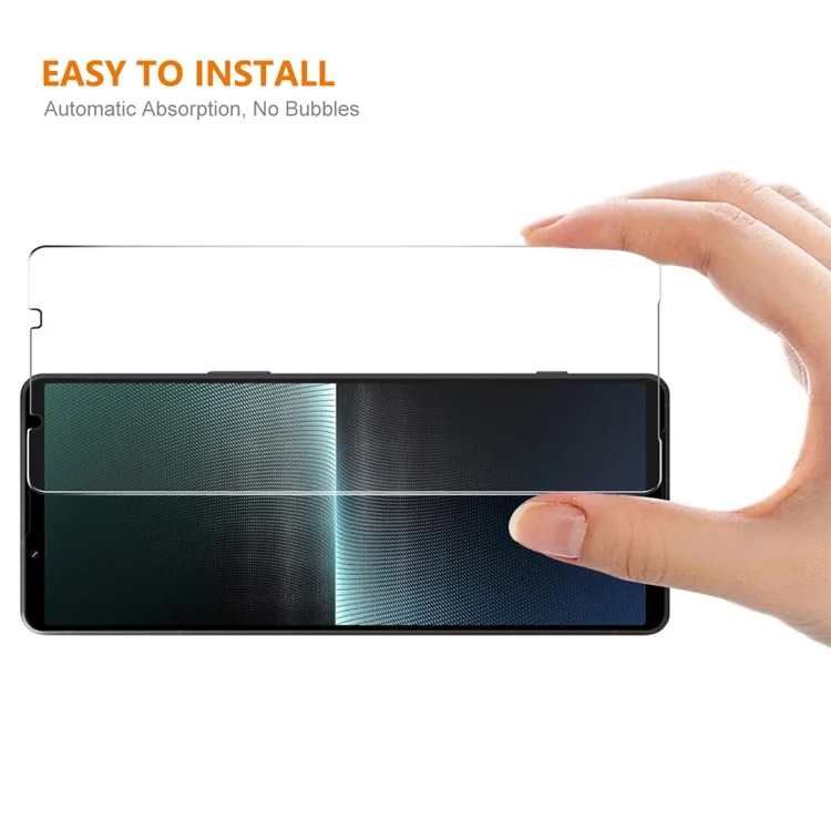 ENKAY HAT PRINCE Per Sony Xperia 1 V Protezione dello schermo anti-graffio 2.5D vetro in alluminio-silicio 9H