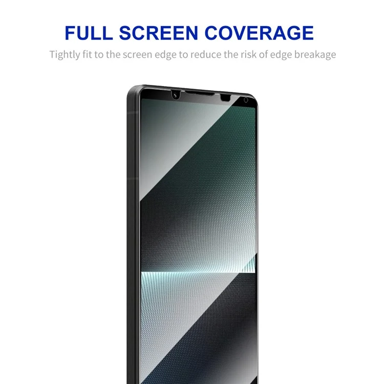 ENKAY HAT PRINCE 9H 2.5D Screen Protector for Sony Xperia 1 V Silk Print High Aluminium-silicon Glass Screen Film