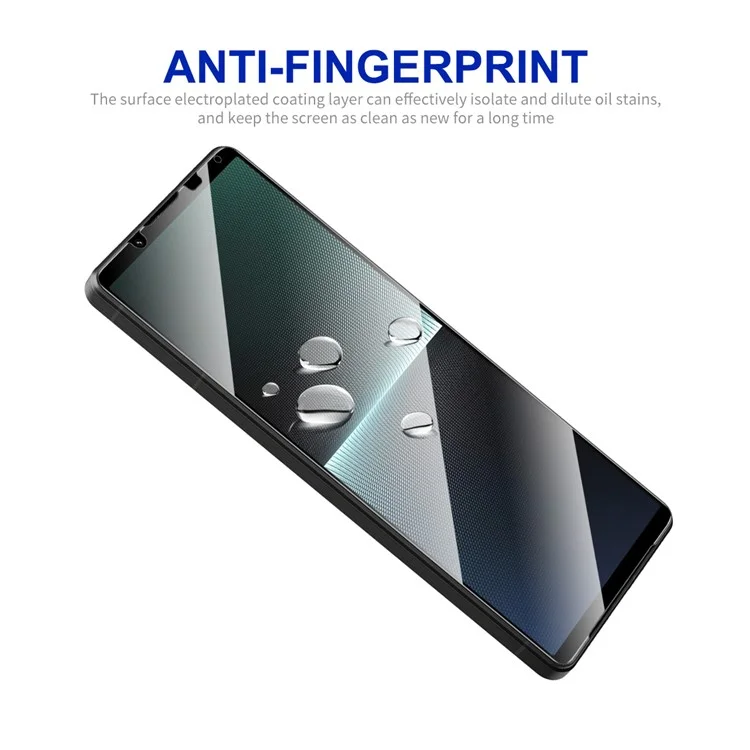ENKAY HAT PRINCE 9H 2.5D Screen Protector for Sony Xperia 1 V Silk Print High Aluminium-silicon Glass Screen Film