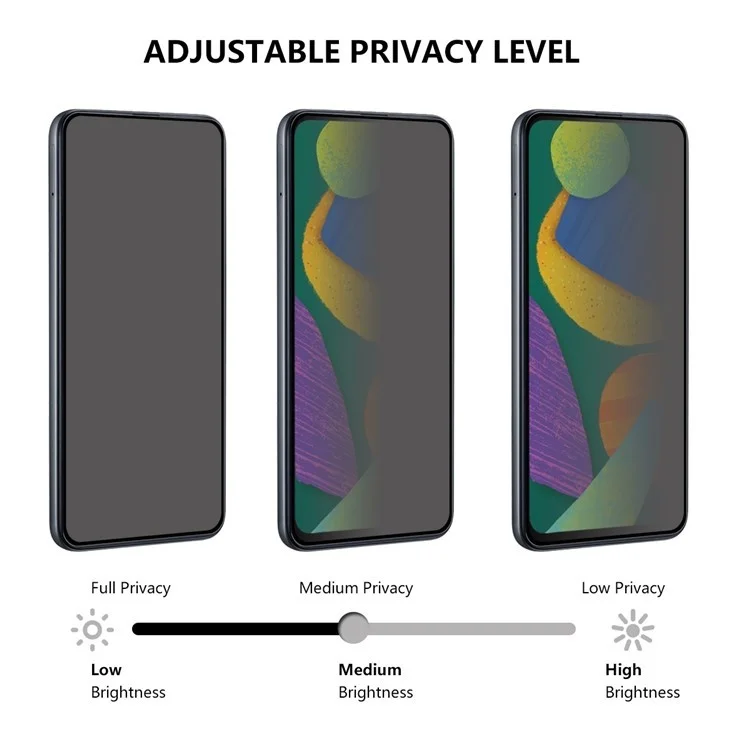 Per Xiaomi 13T / 13T Pro / OnePlus Nord CE4 Lite 5G / vivo iQOO7 / Reno 8 Pro Anti-Spy Screen Protector Tempered Glass Screen Film