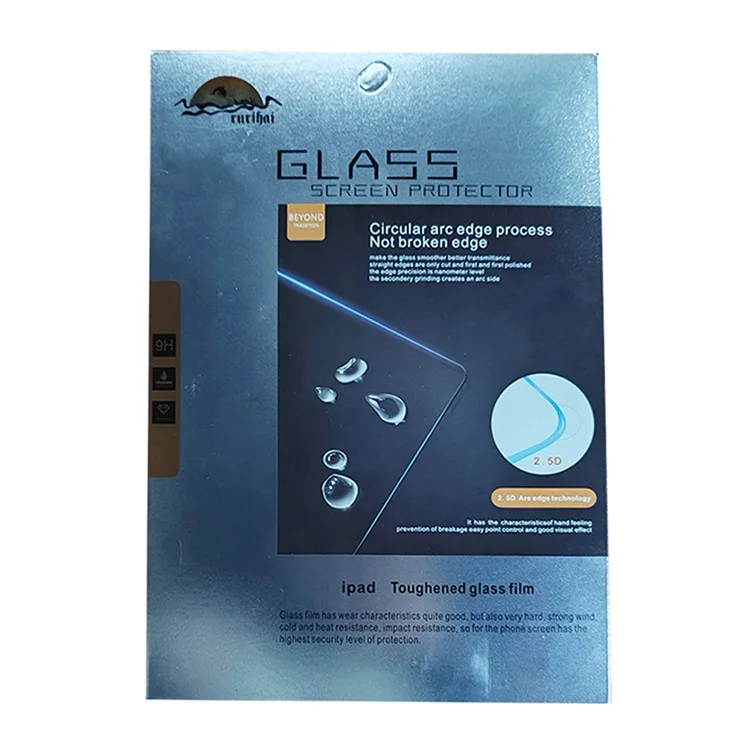 Rurihai Protector de Pantalla Para Samsung Galaxy Tab S9 / S8 / S7, 0.18 mm 2.5D Arco de Arco Escudo Transparente de Vidrio Aluminio-silicio