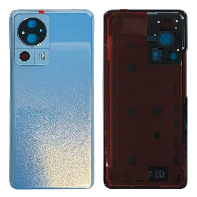 Para Xiaomi 13 Lite Carcasa de batería OEM con anillo de cámara y tapa de lente de repuesto - Azul