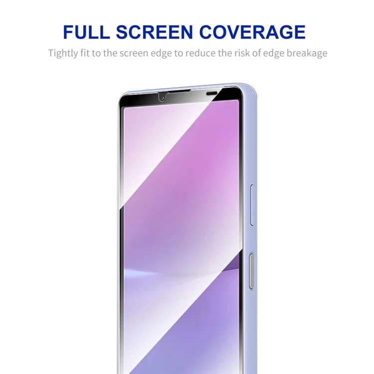 ENKAY HAT PRINCE 5Pcs for Sony Xperia 10 V High Aluminium-silicon Glass Film Clear 9H 2.5D Silk Printing Screen Protector