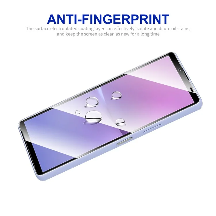 ENKAY HAT PRINCE 5Pcs for Sony Xperia 10 V High Aluminium-silicon Glass Film Clear 9H 2.5D Silk Printing Screen Protector