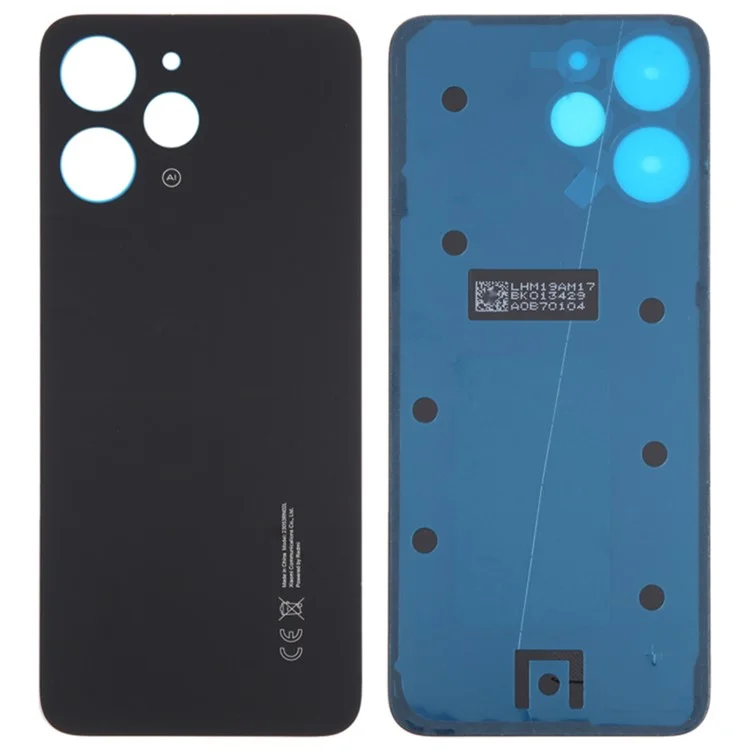 Pour Xiaomi Redmi 12 4G Remplacement de la pièce de la coque arrière du boîtier de la batterie OEM - Noir