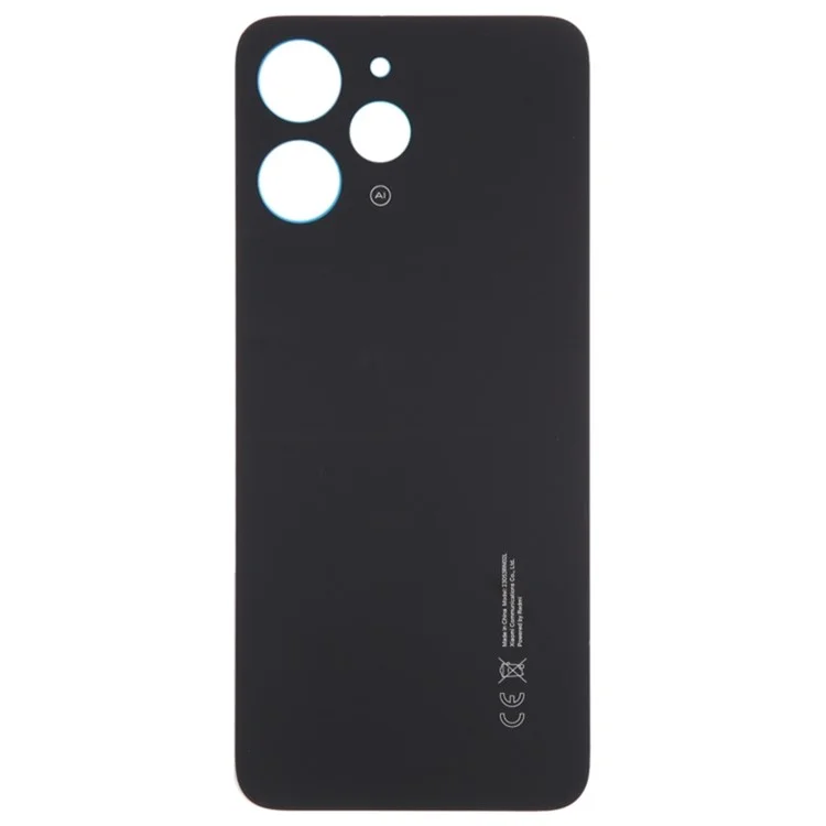 Pour Xiaomi Redmi 12 4G Remplacement de la pièce de la coque arrière du boîtier de la batterie OEM - Noir