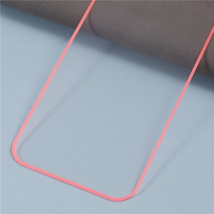 Para iPhone 15 Plus Luminous Medium Alumina Glass Film Ultra Clear Full Glue Screen Protector - Rose Pink