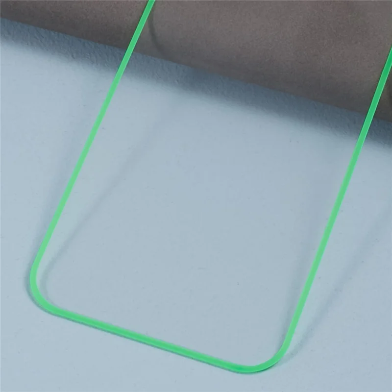 For iPhone 15 Plus Luminous Medium Alumina Glass Film Ultra Clear Full Glue Screen Protector - Green