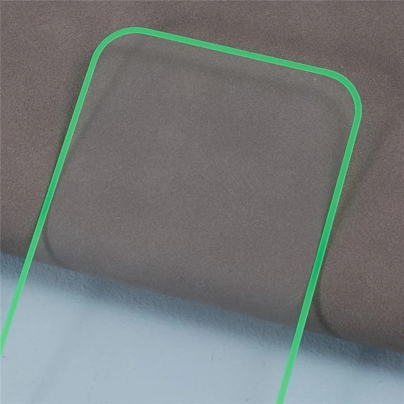 For iPhone 15 Plus Luminous Medium Alumina Glass Film Ultra Clear Full Glue Screen Protector - Green