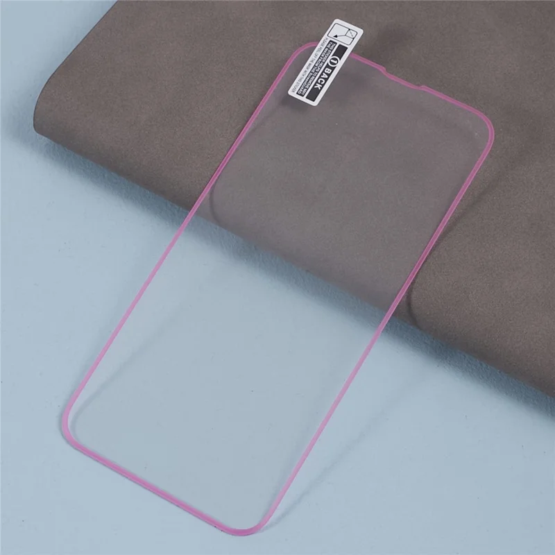 For iPhone 12 mini Luminous Edge Phone Screen Protector Medium Alumina Tempered Glass Anti-Scratch Screen Film - Rose