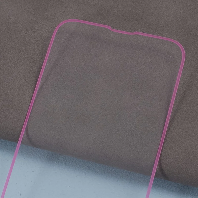 For iPhone 12 mini Luminous Edge Phone Screen Protector Medium Alumina Tempered Glass Anti-Scratch Screen Film - Rose