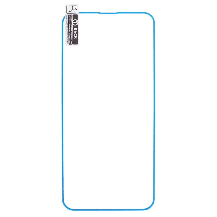Screen Protector For iPhone 14 Luminous Edge Medium Alumina Tempered Glass Film - Blue