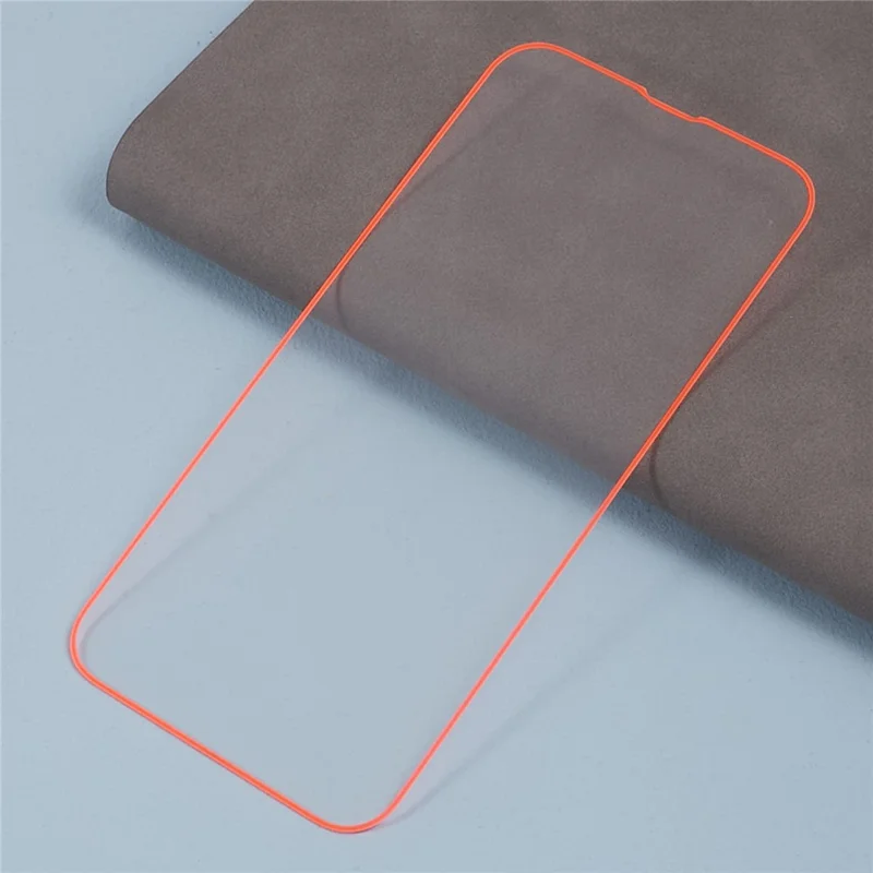 Screen Protector For iPhone 14 Luminous Edge Medium Alumina Tempered Glass Film - Red
