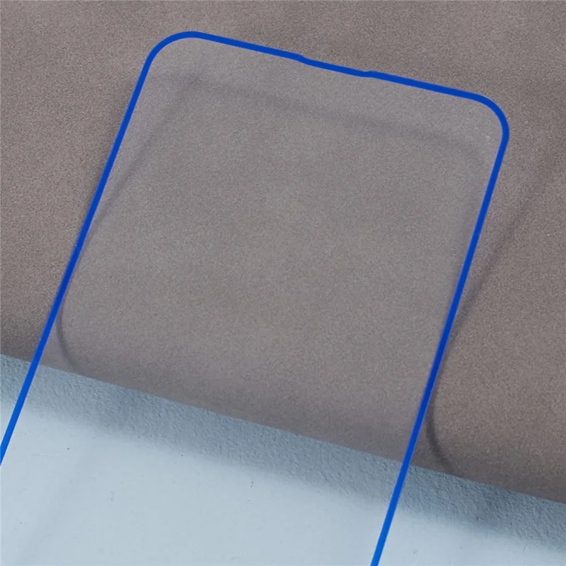 For iPhone 13 Medium Alumina Tempered Glass Film Luminous Edge Phone Screen Protector - Blue