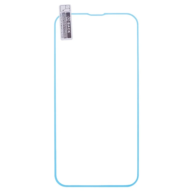 Para iPhone 13 Película de Vidrio Templado de Alúmina Media Protector de Pantalla de Teléfono de Borde Luminoso - Azul Bebé