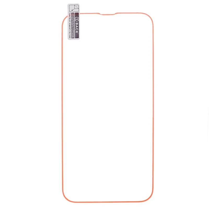 For iPhone 13 Medium Alumina Tempered Glass Film Luminous Edge Phone Screen Protector - Red