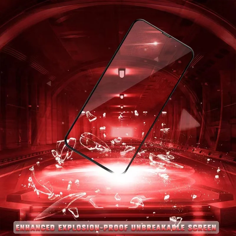 Para iPhone 15 Protector de pantalla mate de cobertura completa Película de vidrio templado antihuellas