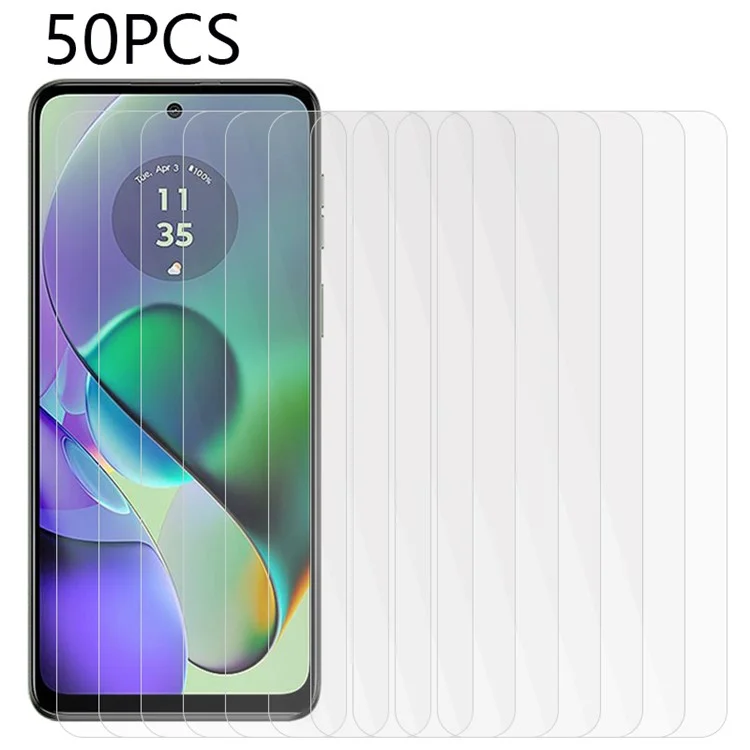 50Pcs For Motorola Moto G54 5G Tempered Glass Film 0.3mm 2.5D Ultra Clear Phone Screen Protector
