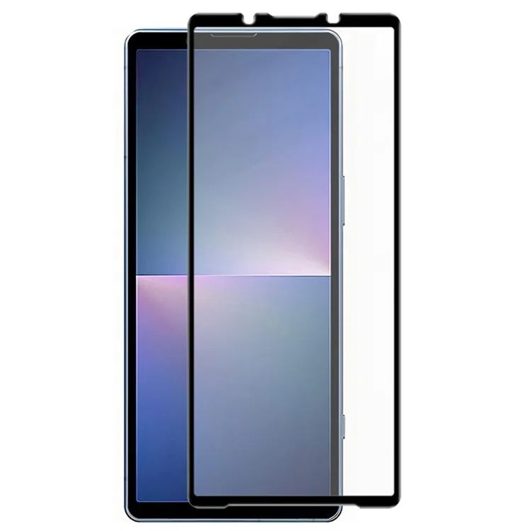 Full Glue Tempered Glass Film for Sony Xperia 5 V , Full Cover Silk Printing Screen Protector