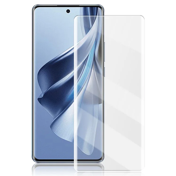 AMORUS Full Screen Protector per Oppo Reno10 5G (Globale), Pellicola in Vetro Temperato Curvo 3D UV HD Trasparente